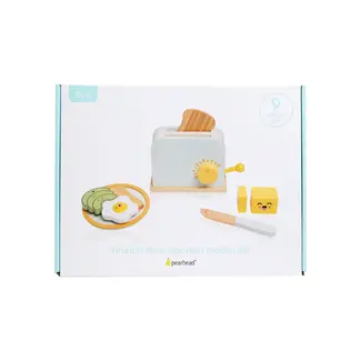 Pearhead Brunch Time Wooden Toaster Set