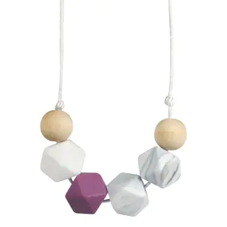 Glitter & Spice Necklace Gaia- Tan, Marble, Purple