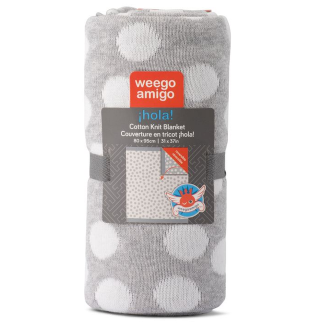 Weegoamigo - Hola Blanket - Super Spot Grey/White
