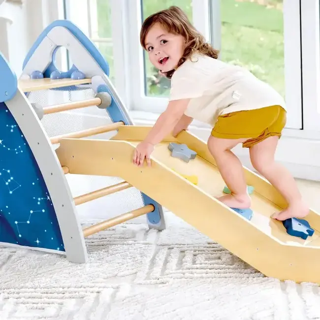 Hape - 4-in-1 Climb 'N' Slide Gym Set