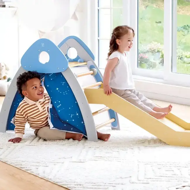 Hape - 4-in-1 Climb 'N' Slide Gym Set