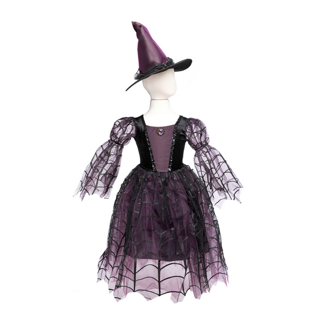 Great Pretenders Amethyst The Spider Witch Dress W/Hat  Size 5-6