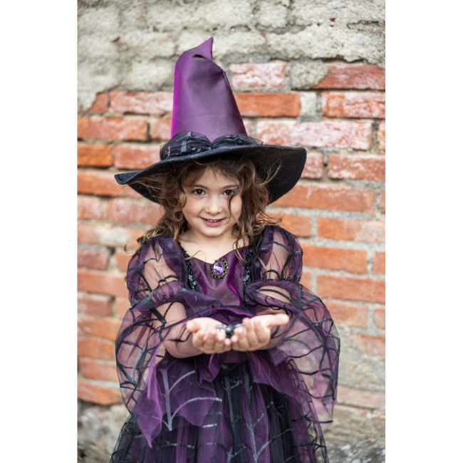 Great Pretenders Amethyst The Spider Witch Dress W/Hat  Size 5-6