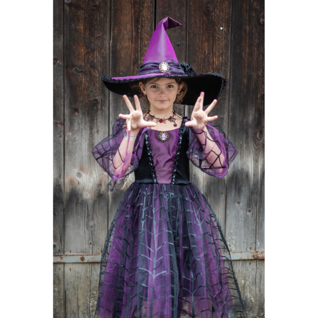 Great Pretenders Amethyst The Spider Witch Dress W/Hat  Size 5-6