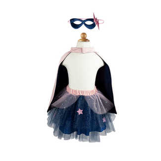 Great Pretenders Super-duper Tutu, Cape & Mask Pink/Navy