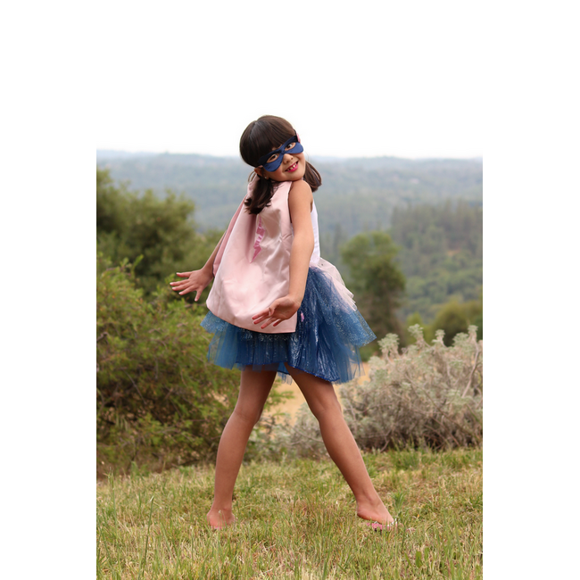 Great Pretenders Super-duper Tutu, Cape & Mask Pink/Navy