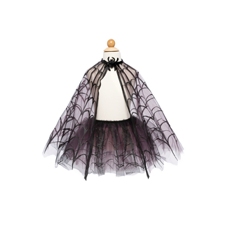 Great Pretenders Spider Witch Tutu & Cape - Black  4-6