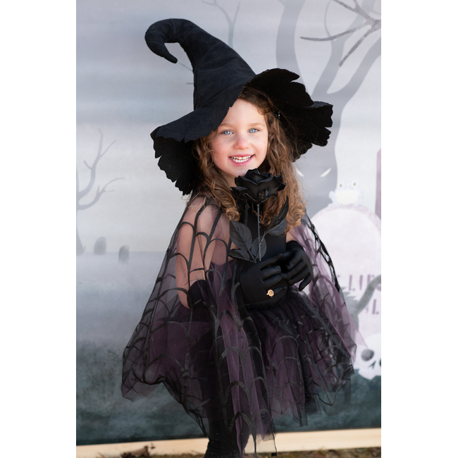 Great Pretenders Spider Witch Tutu & Cape - Black  4-6