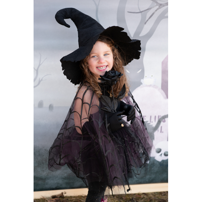 Great Pretenders Spider Witch Tutu & Cape - Black  4-6