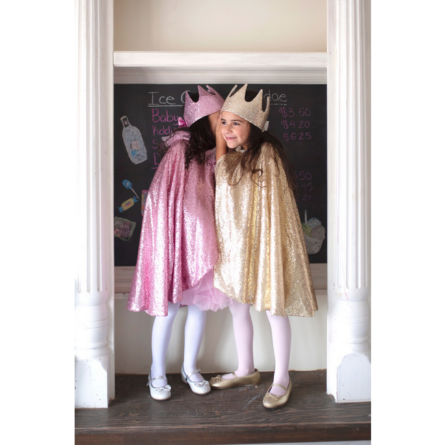 Great Pretenders Gracious Gold Sequins Cape  Size 5-6