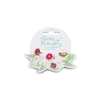 Great Pretenders Lady Bug Garden Rings 3 Pc