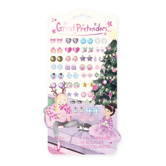 Great Pretenders Holiday Stick On Earrings 30 Pairs
