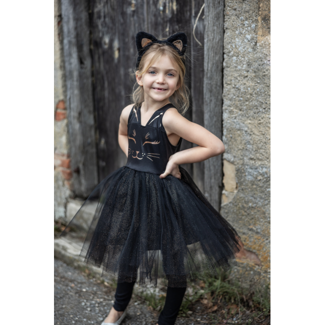 Great Pretenders Black Cat Dress & Headpiece 5-6