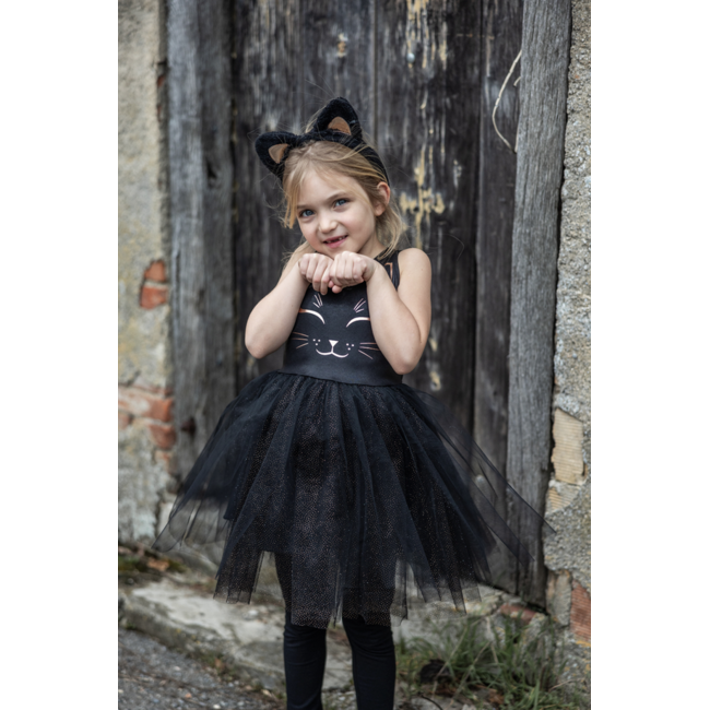 Great Pretenders Black Cat Dress & Headpiece 5-6