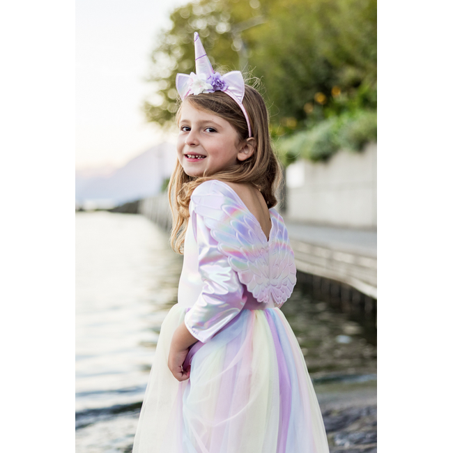 Great Pretenders Alicorn Fairy Dress with  Wings & Headband