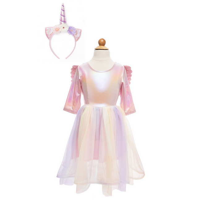 Great Pretenders Alicorn Fairy Dress with  Wings & Headband