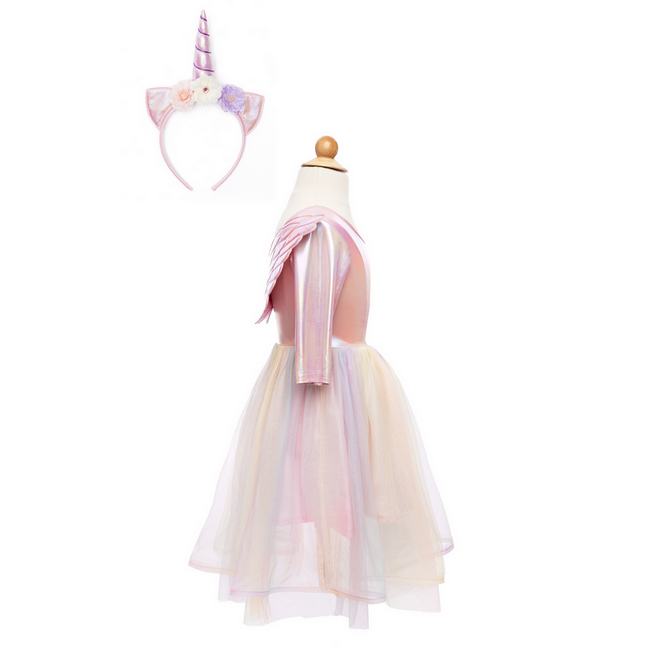 Great Pretenders Alicorn Fairy Dress with  Wings & Headband