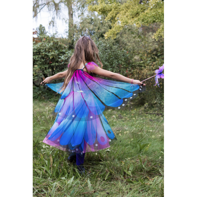 Great Pretenders Butterfly Twirl Dress W/Wings & Headband  Blue/Purple