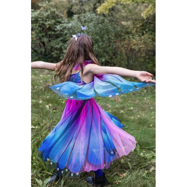 Great Pretenders Butterfly Twirl Dress W/Wings & Headband  Blue/Purple