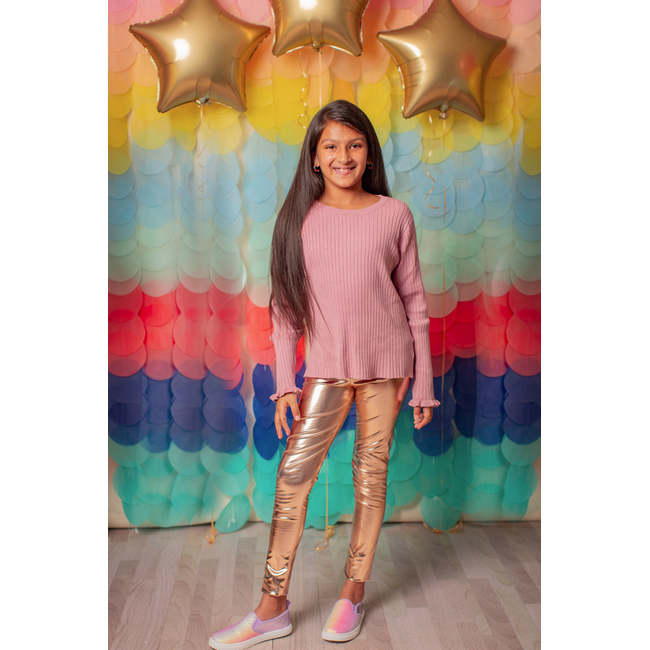 Great Pretenders Love Life Leggings - Metallic Gold