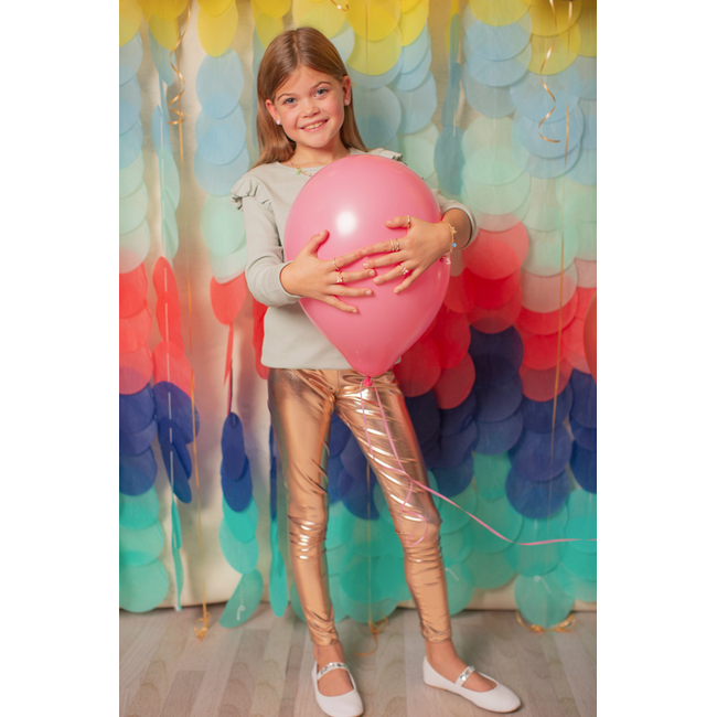 Great Pretenders Love Life Leggings - Metallic Gold