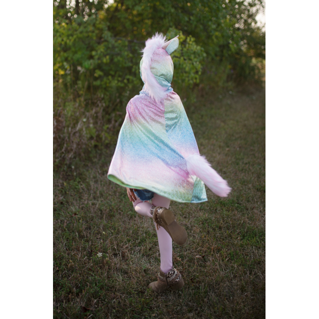 Great Pretenders Rainbow Reversible Unicorn Dragon Cape