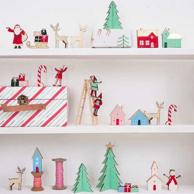 Meri Meri - Festive Village Wooden Advent Calendar