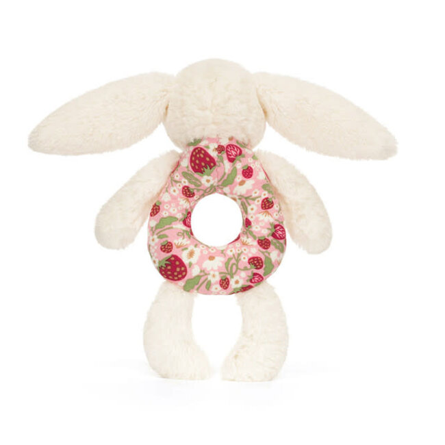 Jellycat Jellycat - Blossom Cream Bunny 'Berry' Ring Rattle