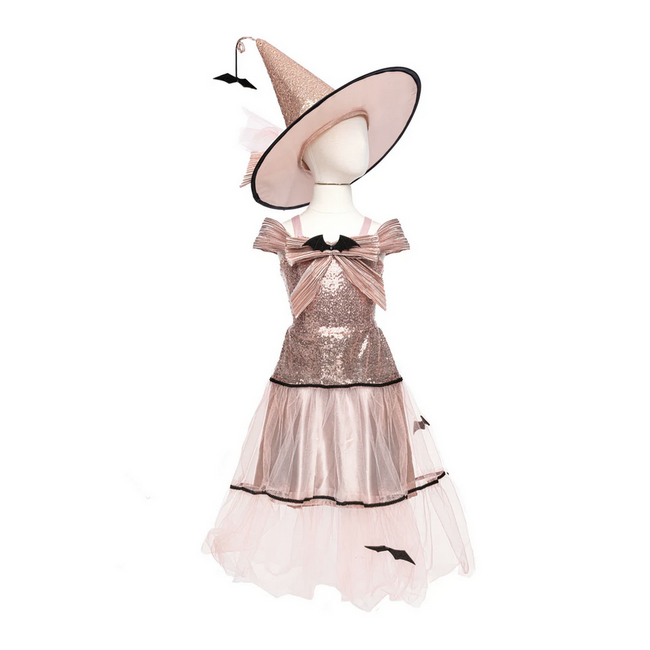 Great Pretenders Glam Witch Dress & Hat  Size 5-6