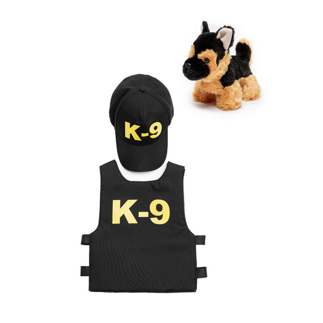 Great Pretenders K9 Unit Police Set, Vest,Hat & Plush Puppy  Size 5-6