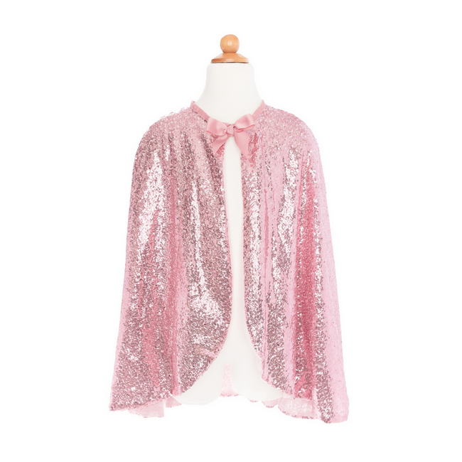 Great Pretenders Precious Pink Sequins Cape  Size 5-6