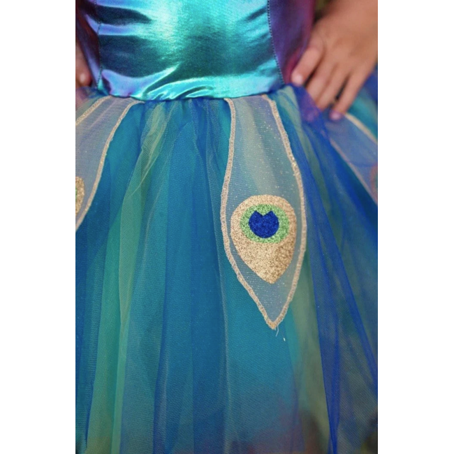 Great Pretenders Pretty Peacock Dress & Headband  Size 5-6