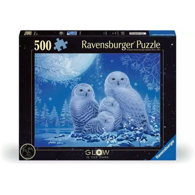 Ravensburger Owls in the Moonlight 500Pc - Glow in the Dark