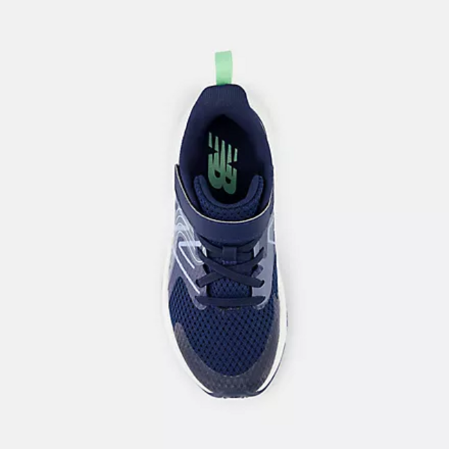 New Balance New Balance - Rave Run v2 Bungee Lace with Top Strap (NB Navy with Electric Sky and Sweetgrass YTRAVAB2)