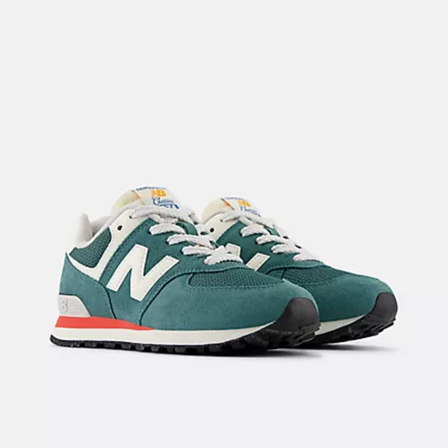 New Balance New Balance - Little Kid 574 Core (New Spruce with Blast Red PC574VPG)