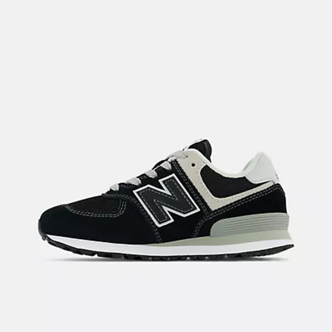 New Balance New Balance - Little Kids 574 Core w/Laces (Black with White PC574EVB)