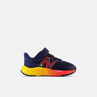 New Balance New Balance - Toddler and Babies Fresh Foam Arishi v4 Bungee Lace with Top Strap ( TEAM NAVY with ELECTRIC RED and Egg Yolk IAARIKB4)