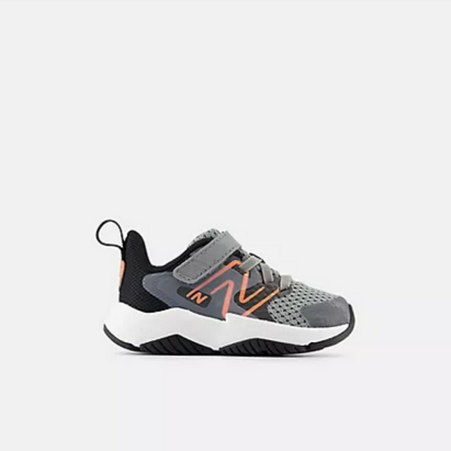New Balance New Balance -Rave Run v2 Bungee Lace with Top Strap (SLATE GREY with BLACK and TANGERINE HEAT IRAV697)