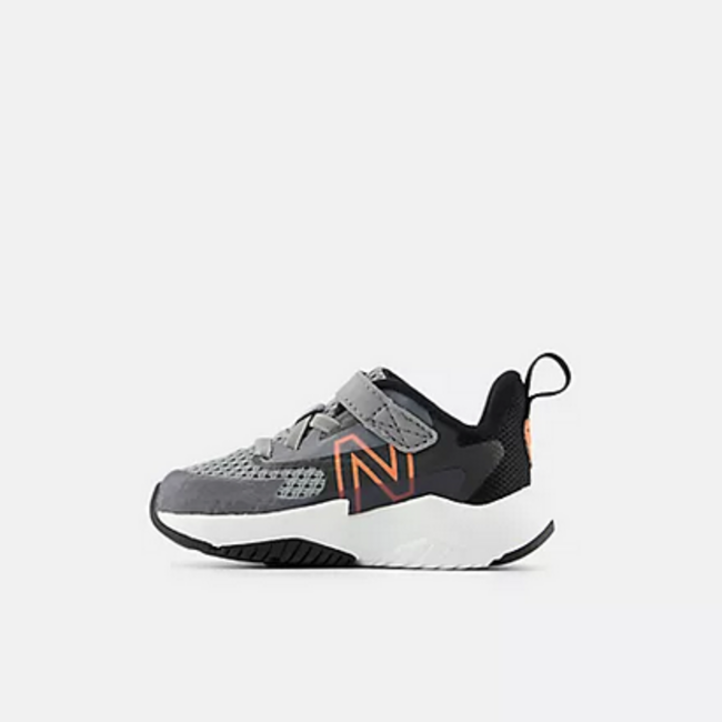 New Balance New Balance -Rave Run v2 Bungee Lace with Top Strap (SLATE GREY with BLACK and TANGERINE HEAT IRAV697)