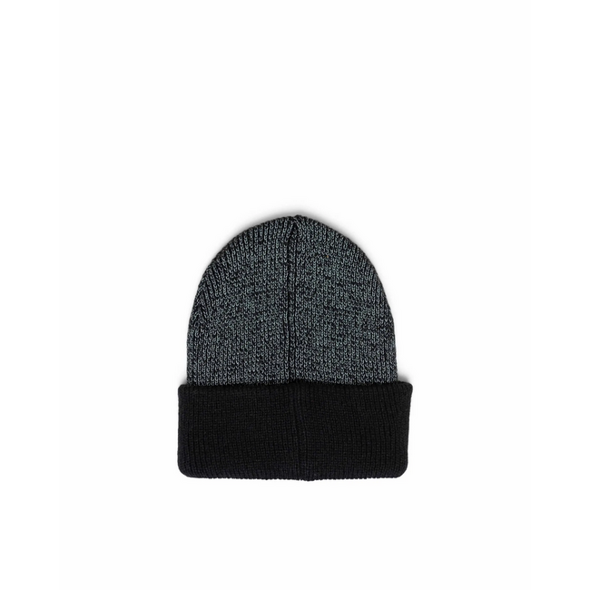 Herschel Elmer Reflective Ribbed Kids Beanie - Black Reflective