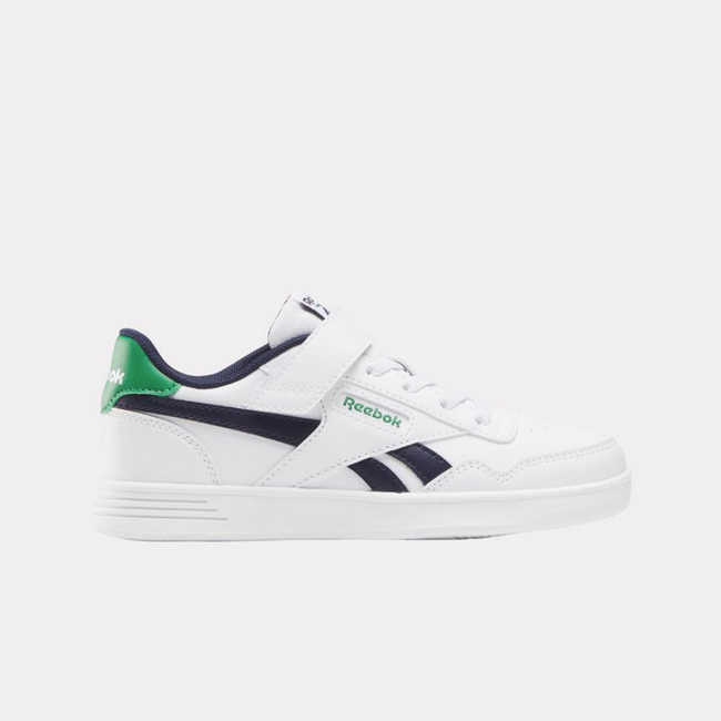 Reebok Court Advance Elastic and Top Strap Navy/Green/White