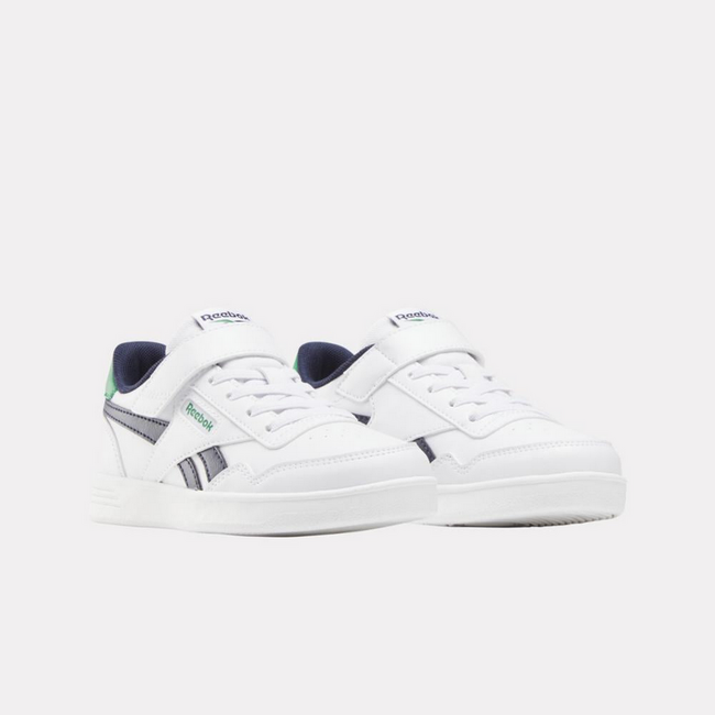 Reebok Court Advance Elastic and Top Strap Navy/Green/White