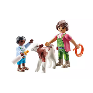 Playmobil Duo Pack - 71803  Farmer with Calf