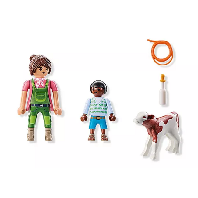 Playmobil Duo Pack - 71803  Farmer with Calf