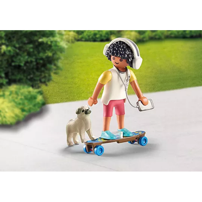 Playmobil My Life - 71612  Skateboarder with Dog