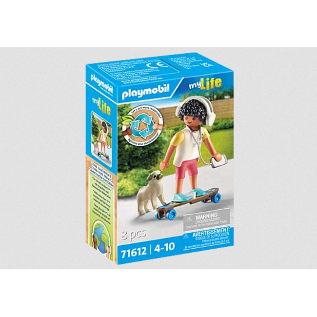 Playmobil My Life - 71612  Skateboarder with Dog