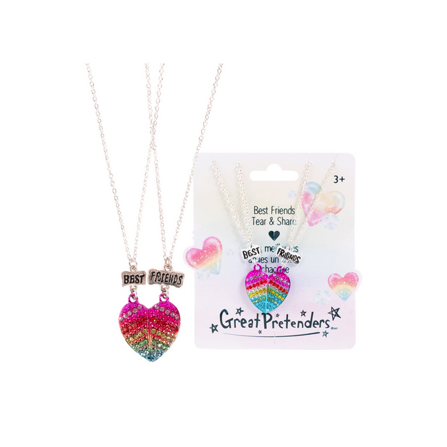 Great Pretenders Glamour Gals Tear & Share Necklace  2pc