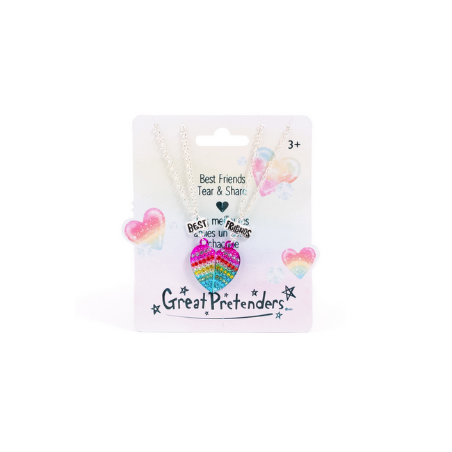 Great Pretenders Glamour Gals Tear & Share Necklace  2pc
