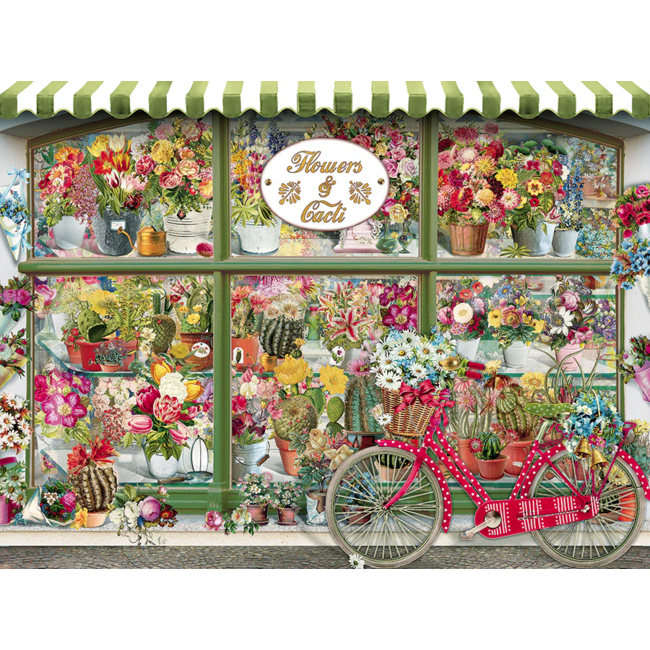 Cobble Hill Puzzle 275pc Flowers & Cacti Shop 48016