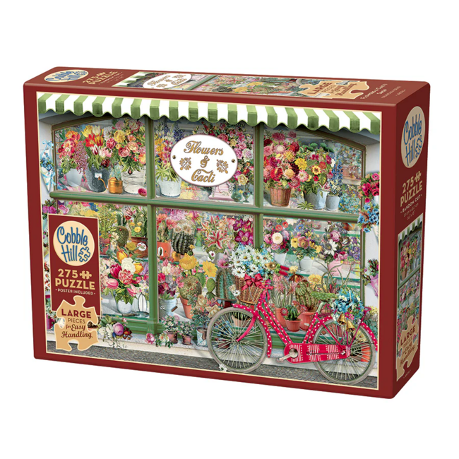 Cobble Hill Puzzle 275pc Flowers & Cacti Shop 48016